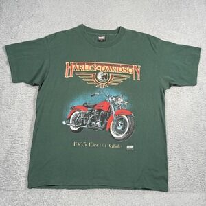 RARE Vintage 90s Harley Davidson Electra Glide Motorcycle T Shirt Mens XL USA